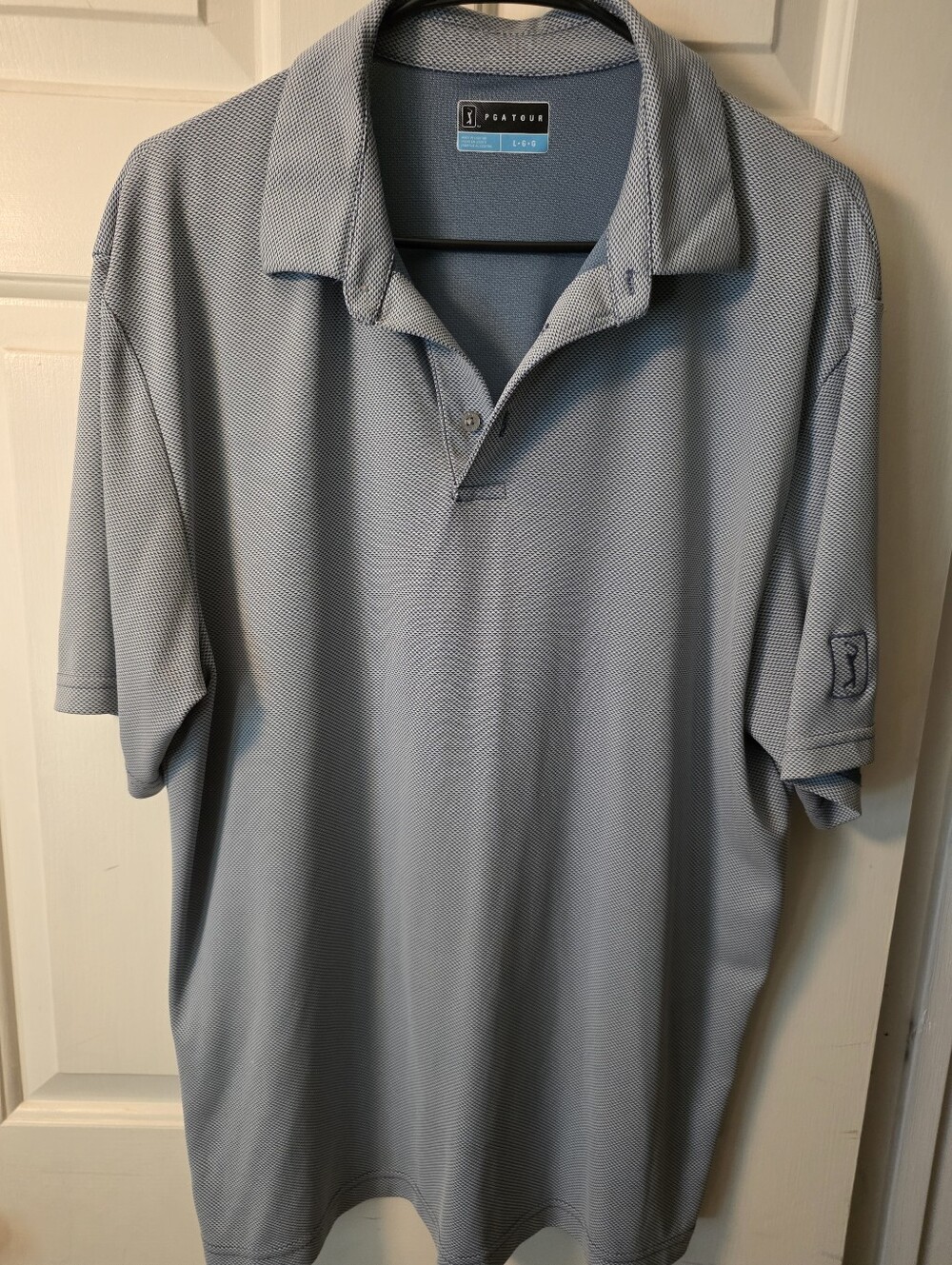PGA Tour Light Blue Men's Performance Polo